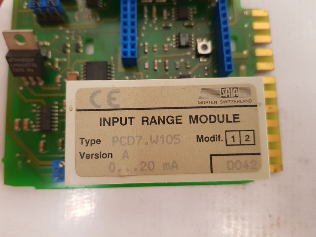 Saia Pcd7.W202 Input Range Module Pcd4 W100 - Aeliya Marine Tech