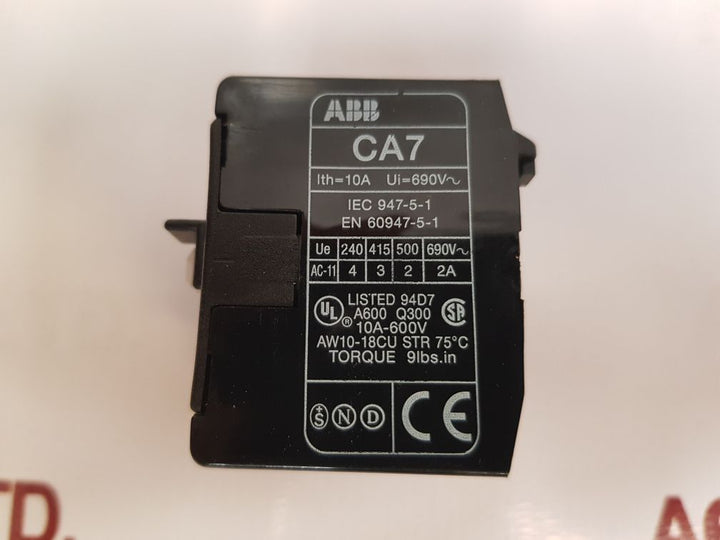Abb Ca7-22E Auxiliary Contact Block 10A 690Vac