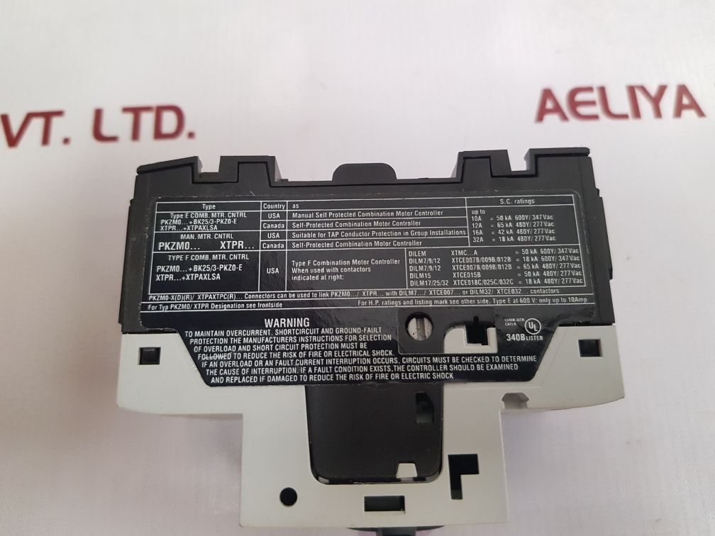 Eaton Pkzm0-2.5 Xtpr2P5Bc1 Circuit Breaker/Switch - Aeliya Marine Tech