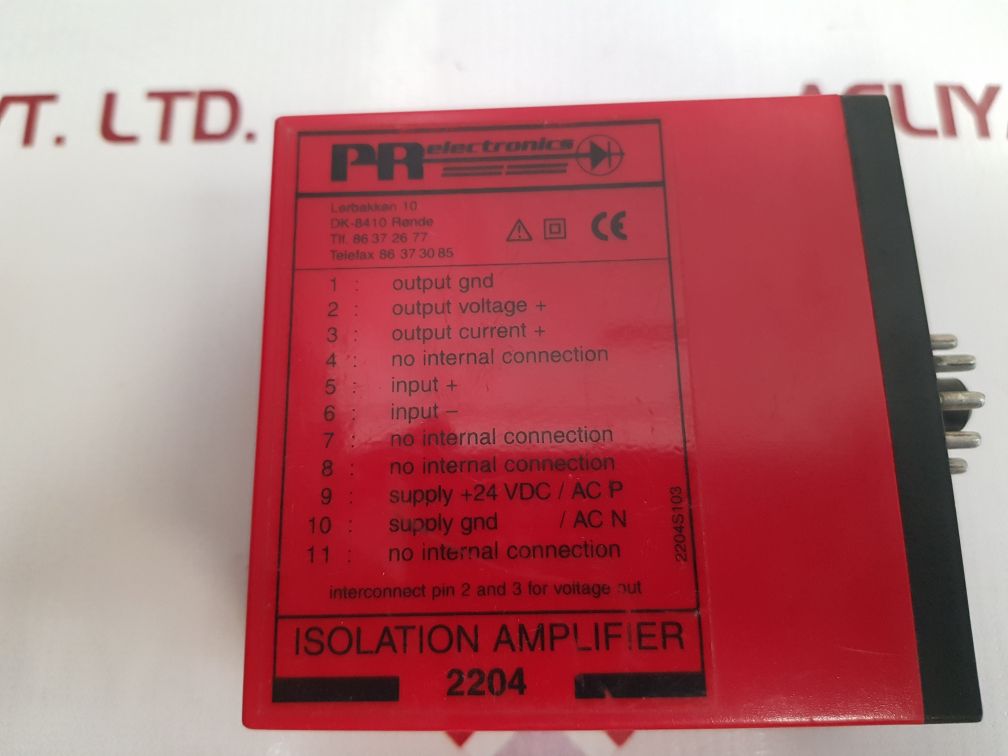Pr electronics 2204 isolation amplifier 2204 d2d - Aeliya Marine Tech