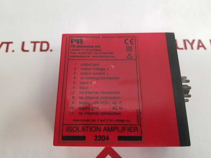 Pr Electronics 2204 Danfoss/Isolation Amplifier 24V Dc - Aeliya Marine Tech
