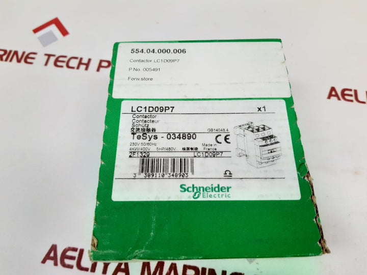 Schneider Electric/Telemecanique Lc1D09P7 Contactor Lc1D09 - Aeliya Marine Tech