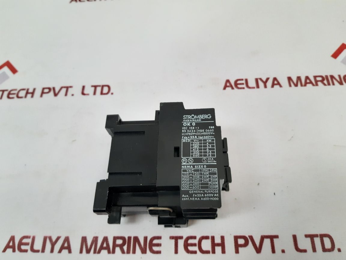 Stromberg Ok 0 W 10 Contactor 220V 50Hz/60Hz - Aeliya Marine Tech