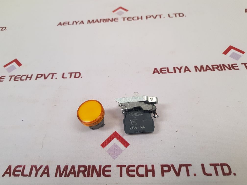 Schneider Electric Zbv-m6 Yellow Led Light Pushbutton