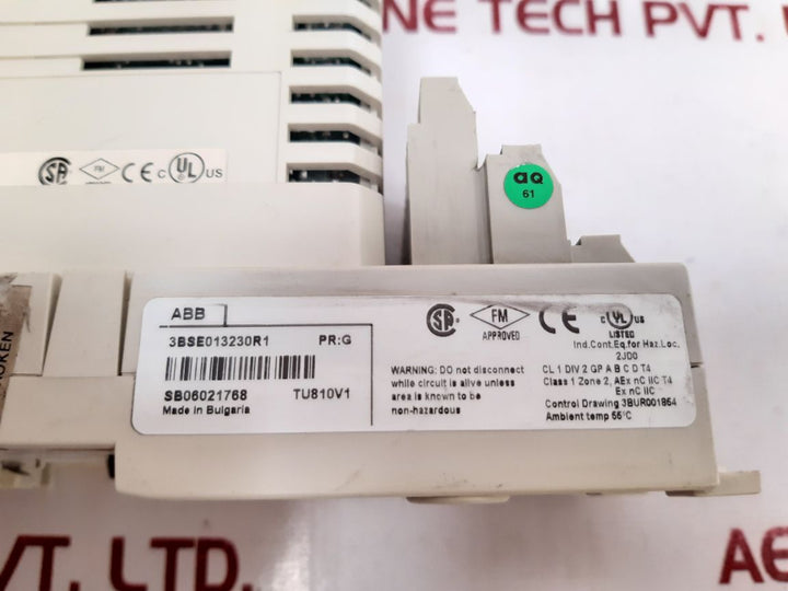 Abb Ao810 3Bse008522R1 Output Module With 3Bse013230R1 Terminal Unit - Aeliya Marine Tech