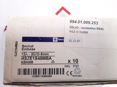Set Of 9X Telemecanique Rsze 1S48M Socket Base (1Box = 9Pcs) - Aeliya Marine Tech