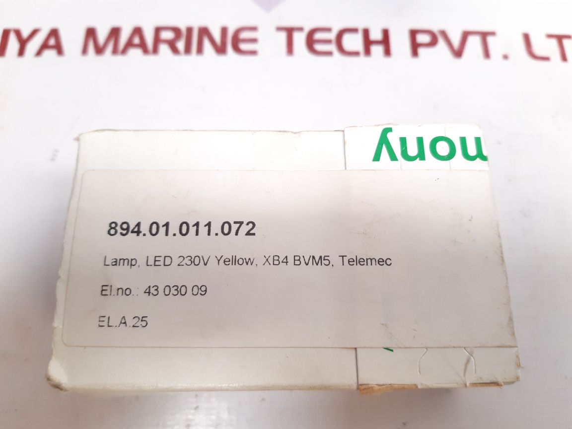 Telemecanique Zbv-m5 Yellow Led Pilot Light - Aeliya Marine Tech