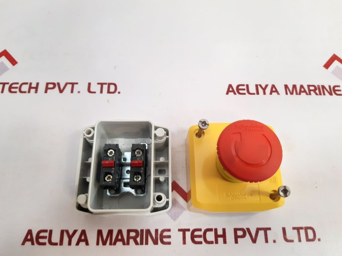 Schneider Electric Xalk178F Yellow Enclosure Push Button Control Box - Aeliya Marine Tech