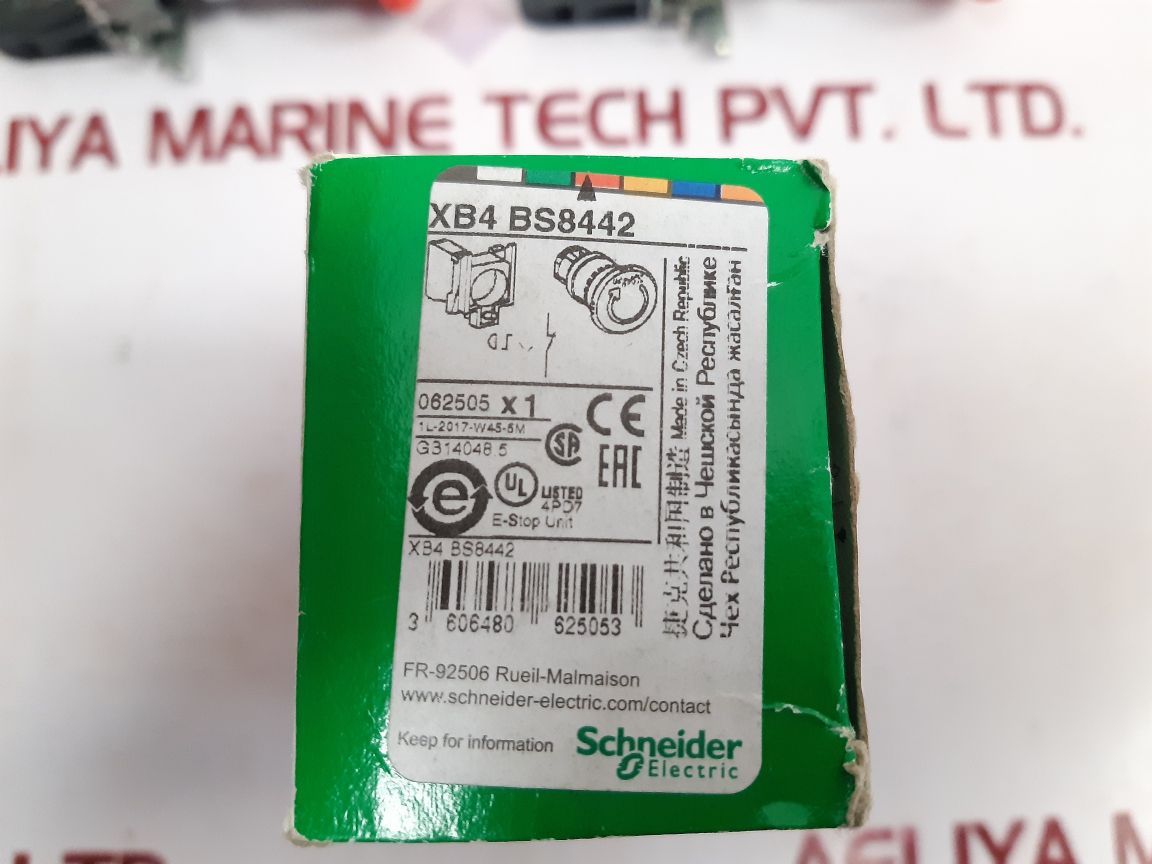 Schneider Electric Xb4 Bs8442 Emergency Stop Push Button - Aeliya Marine Tech