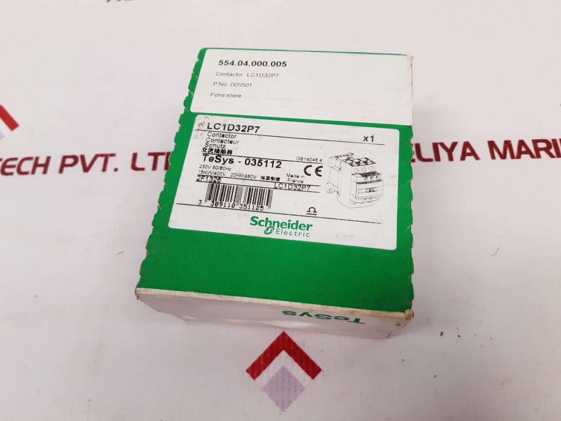 Schneider Electric Lc1D32 Contactor 50A - Aeliya Marine Tech