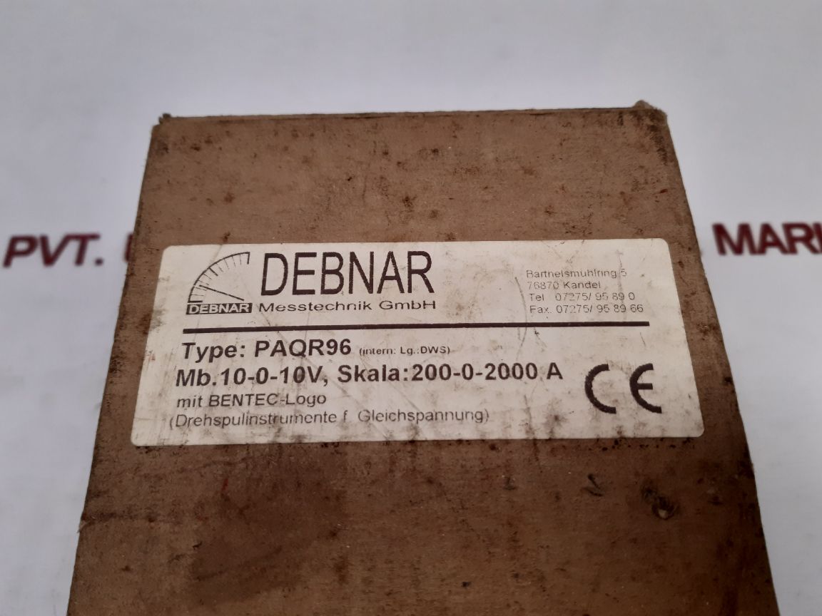 Bentec Paqr96 Ampermeter - Aeliya Marine Tech