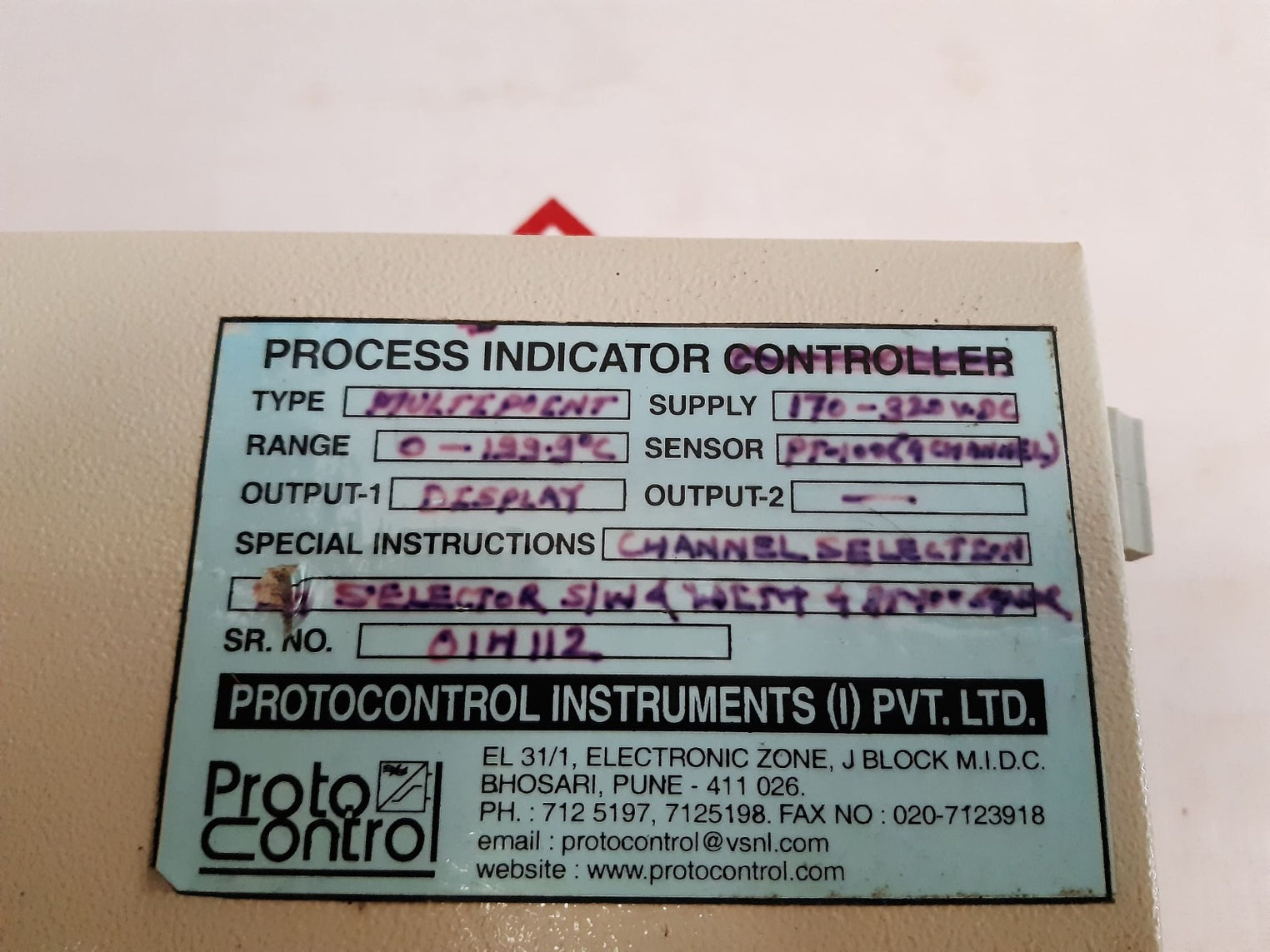 Protocontrol Temperature Indicator - Aeliya Marine Tech