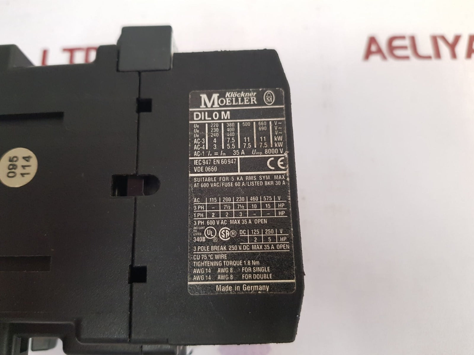 Moeller Klockner Dilo M Contactor - Aeliya Marine Tech