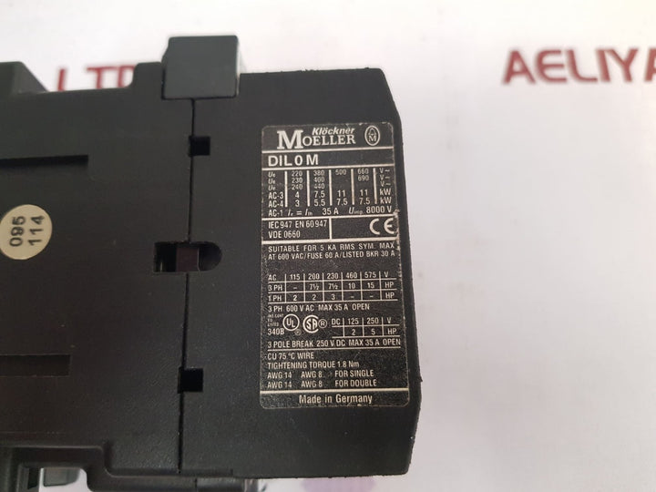 Moeller Klockner Dilo M Contactor - Aeliya Marine Tech