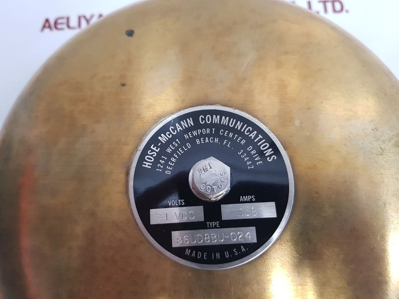 Hose-mccann Communications 96Ud8Bu-024 Electric Bell - Aeliya Marine Tech