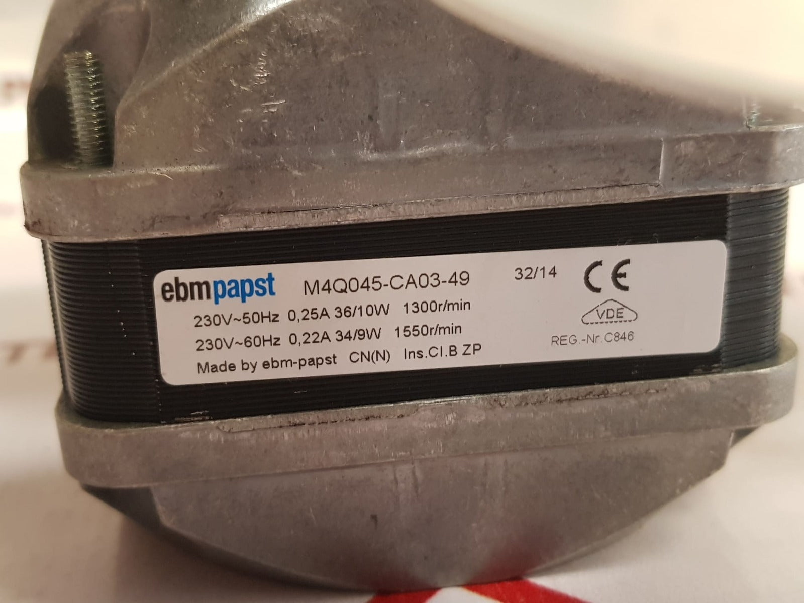 Ebm Papst M4Q045-ca03-49 Condenser Fan Motor W/ Suction Blade 1550R/Min