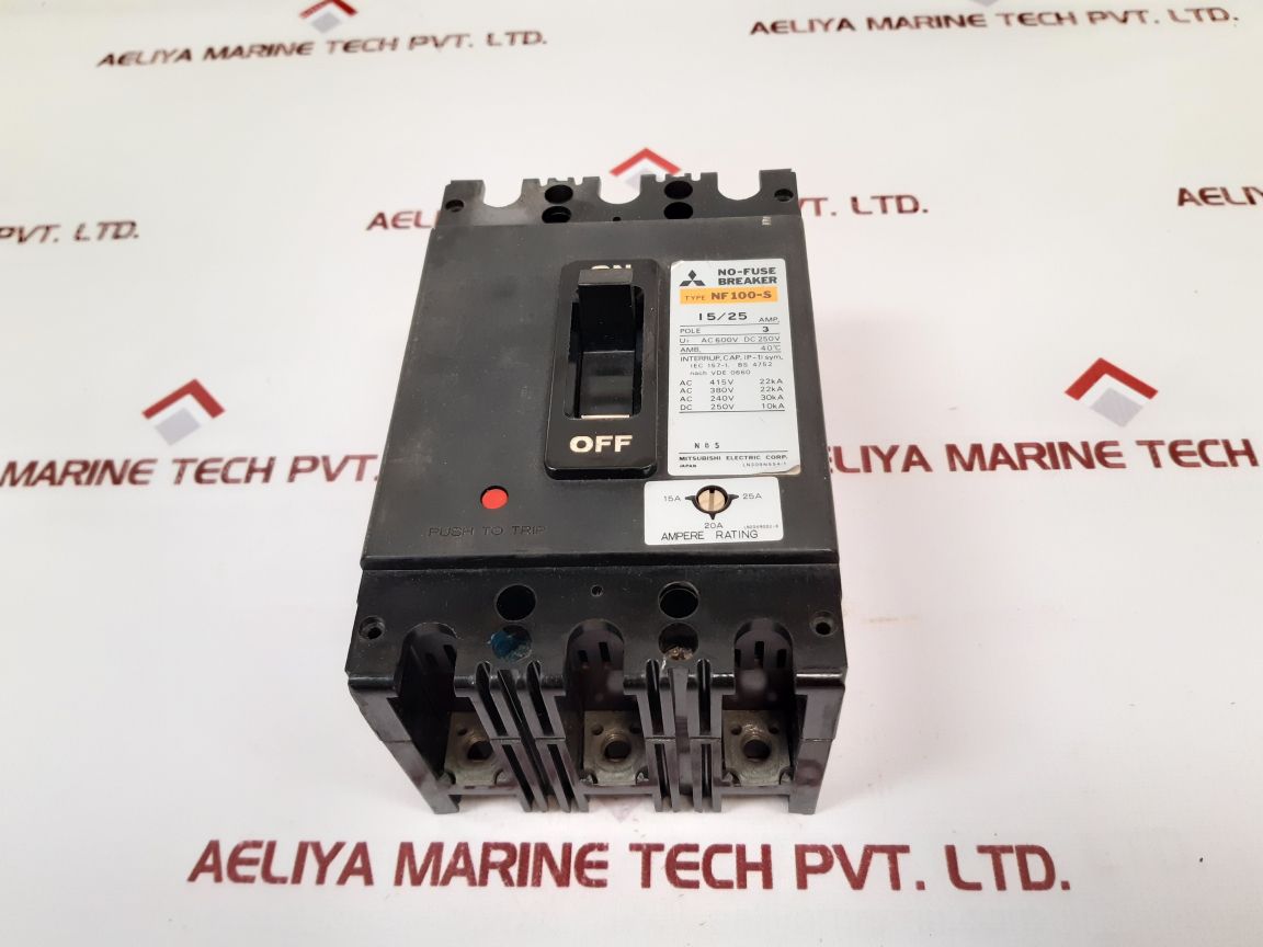 Mitsubishi Nf100-s No-fuse Breaker 15/25 Amp - Aeliya Marine Tech
