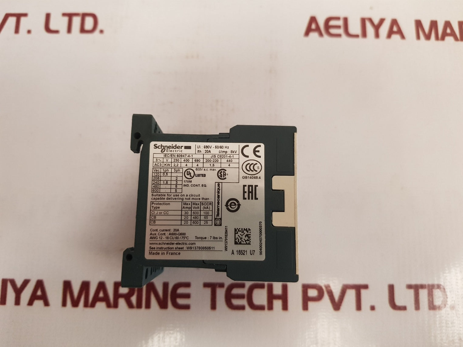 Schneider Electric Lc1K09 004U7 Contactor - Aeliya Marine Tech