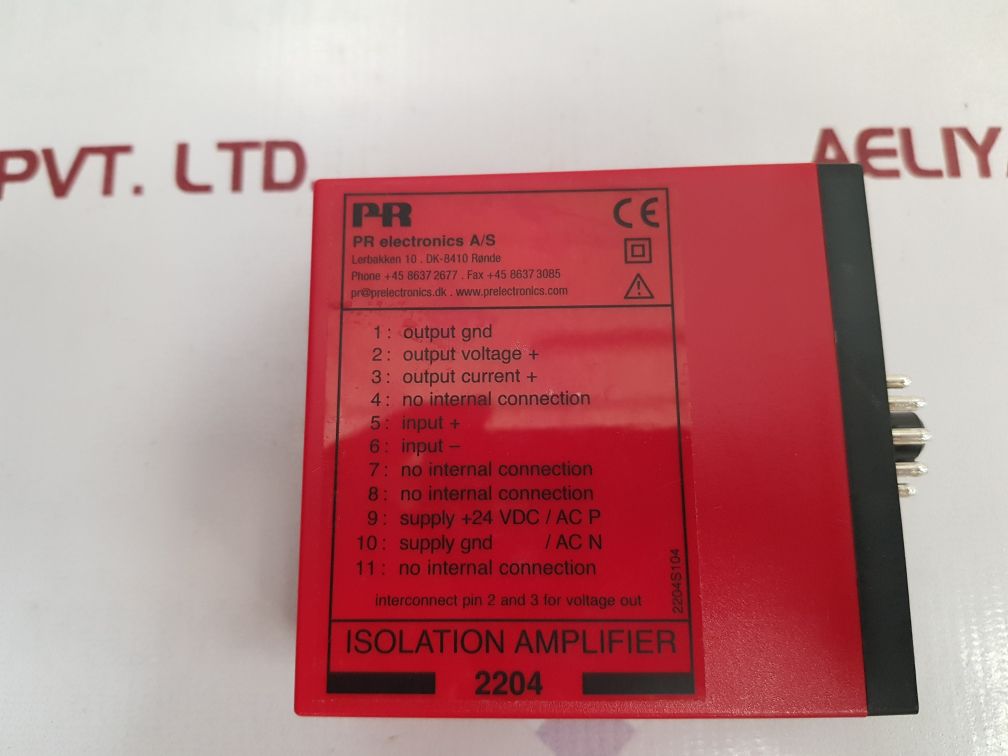 Pr electronics 2204 isolation amplifier 2204b2d - Aeliya Marine Tech