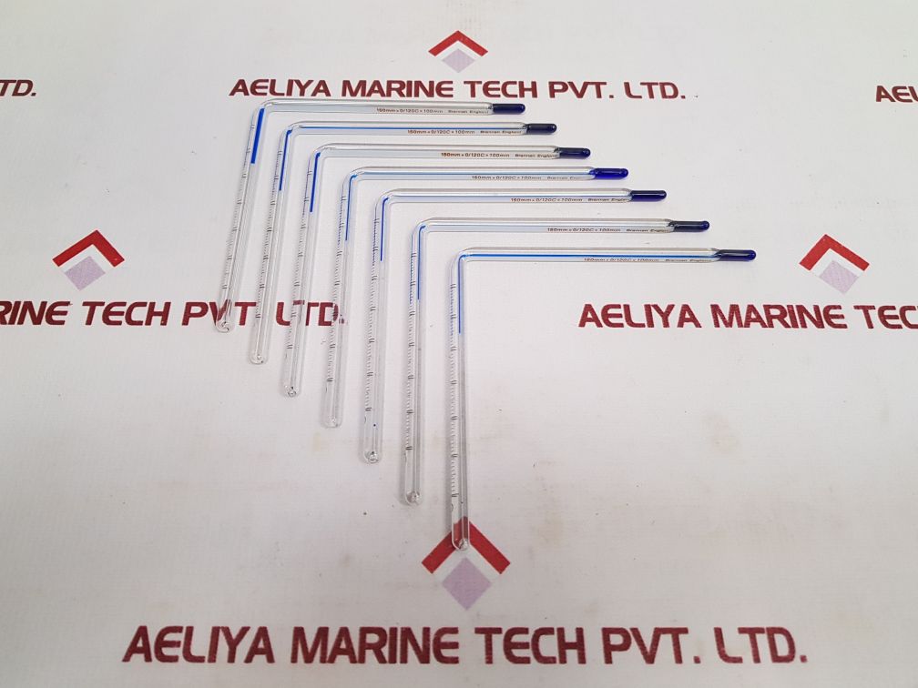 Set Of 7X Brannan 150Mmx0/120Cx100Mm Thermometer