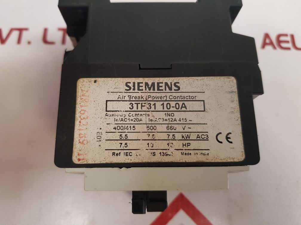 Siemens 3tf31 10-0a Contactor 3tf31 10e - Aeliya Marine Tech