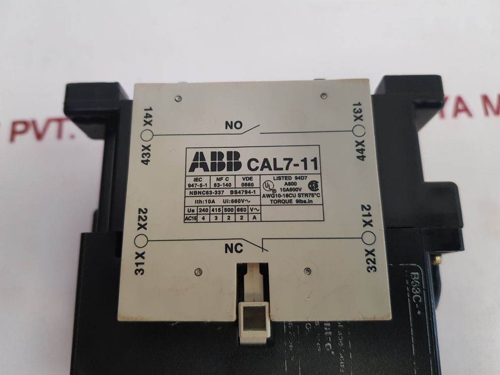 Abb B63 Contactor With Cal7-11 - Aeliya Marine Tech