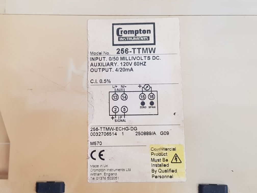 Crompton 256-ttmw Current Transducer Used - Aeliya Marine Tech