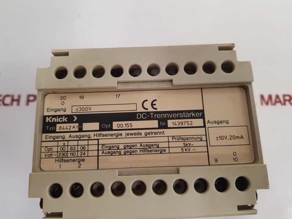 Knick 8442A1 Dc Isolation Amplifier - Aeliya Marine Tech