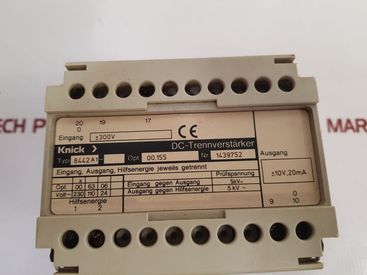 Knick 8442A1 Dc Isolation Amplifier - Aeliya Marine Tech