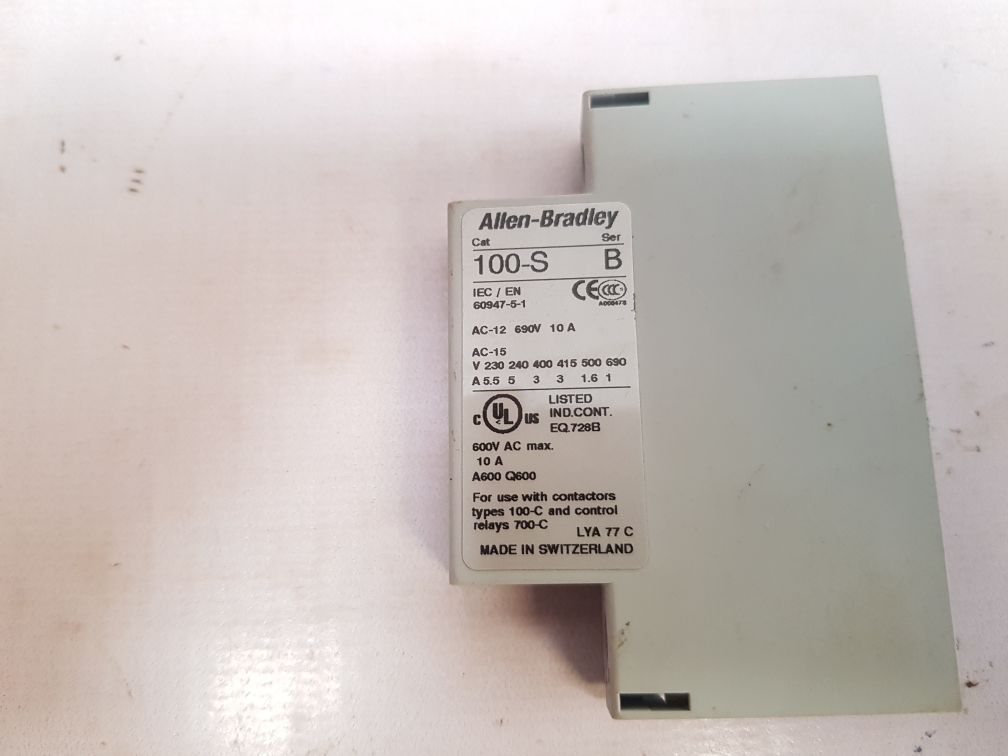 Allen-bradley 100-s Auxiliary Contact Ser.B - Aeliya Marine Tech