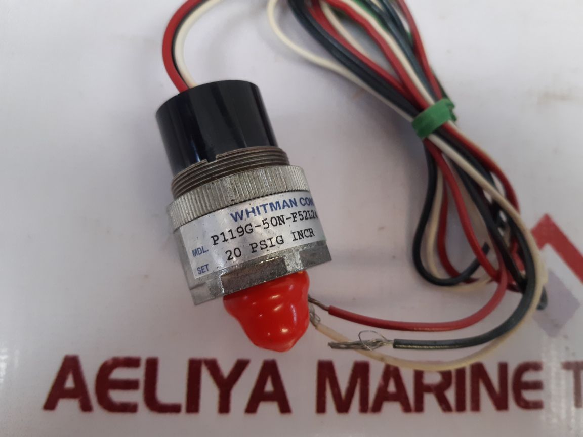 Whitman Controls P119G-50N-f52L24 Pressure Switch - Aeliya Marine Tech