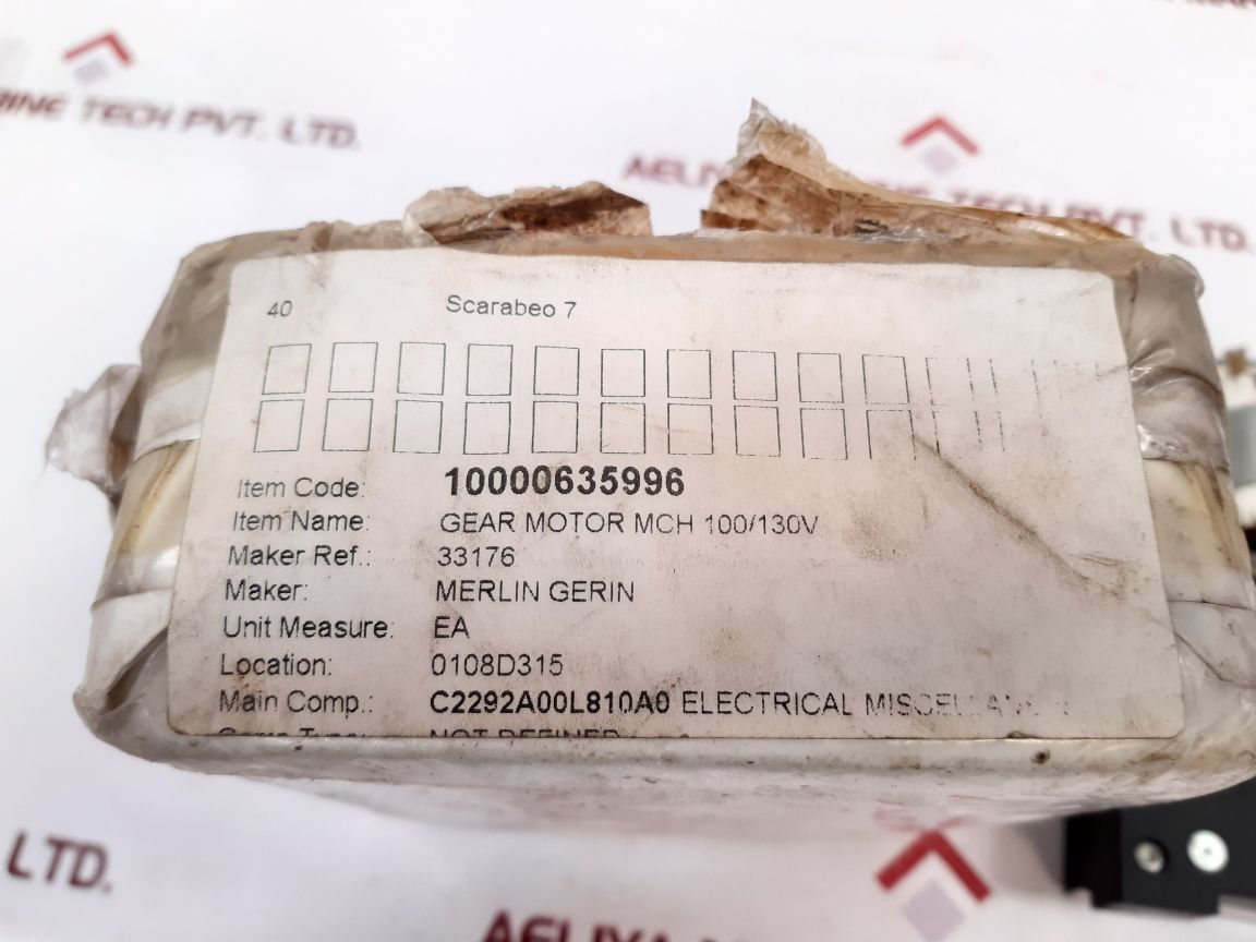 Merlin Gerin 33176 Gear Motor - Aeliya Marine Tech