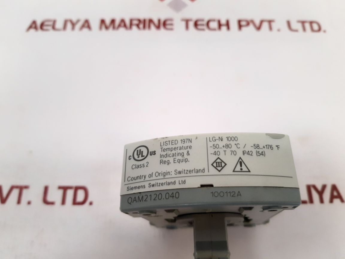 Siemens Qam2120.040 Temperature Sensor Ip42(54) - Aeliya Marine Tech
