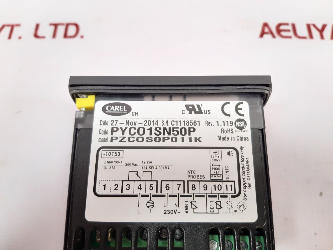 Carel Pyc01Sn50P Digital Thermostat - Aeliya Marine Tech