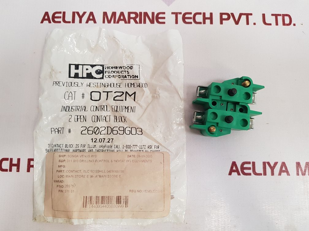Hpc Ot2M Contact Block 2602D69G03