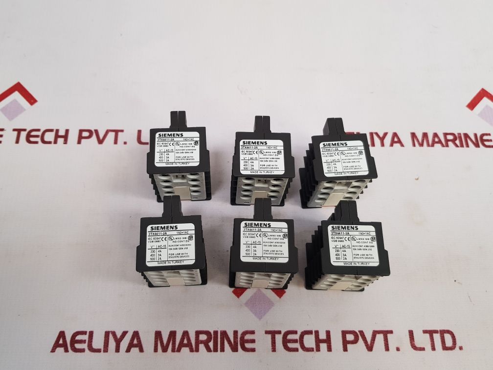 Siemens 3Tx4411-2A Auxiliary Contact Block New - Aeliya Marine Tech