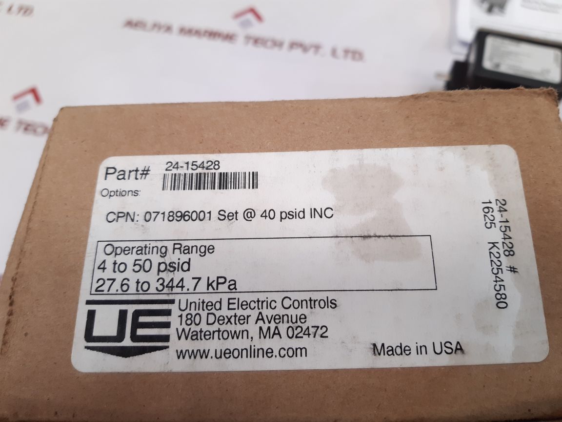 United Electric Controls 24-15428 Pressure Switch - Aeliya Marine Tech