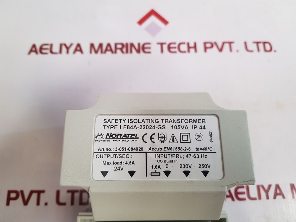 Noratel Lf84A-22024-gs Safety Isolating Transformer - Aeliya Marine Tech