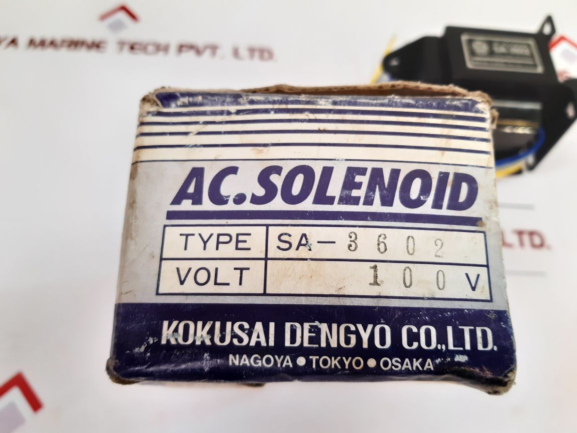 Kokusai Dengyo Sa-3602 Ac Solenoid - Aeliya Marine Tech