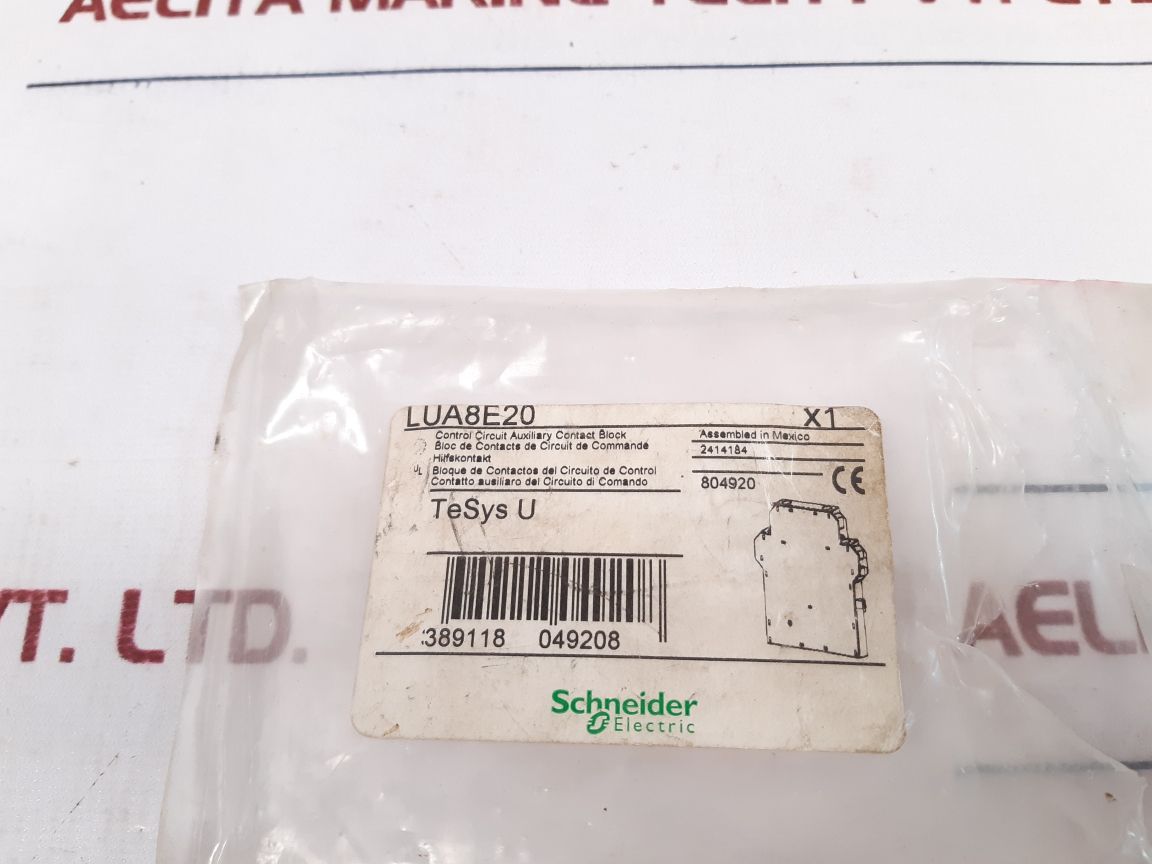 Schneider Electric Lua8E20 Auxiliary Contact Block - Aeliya Marine Tech