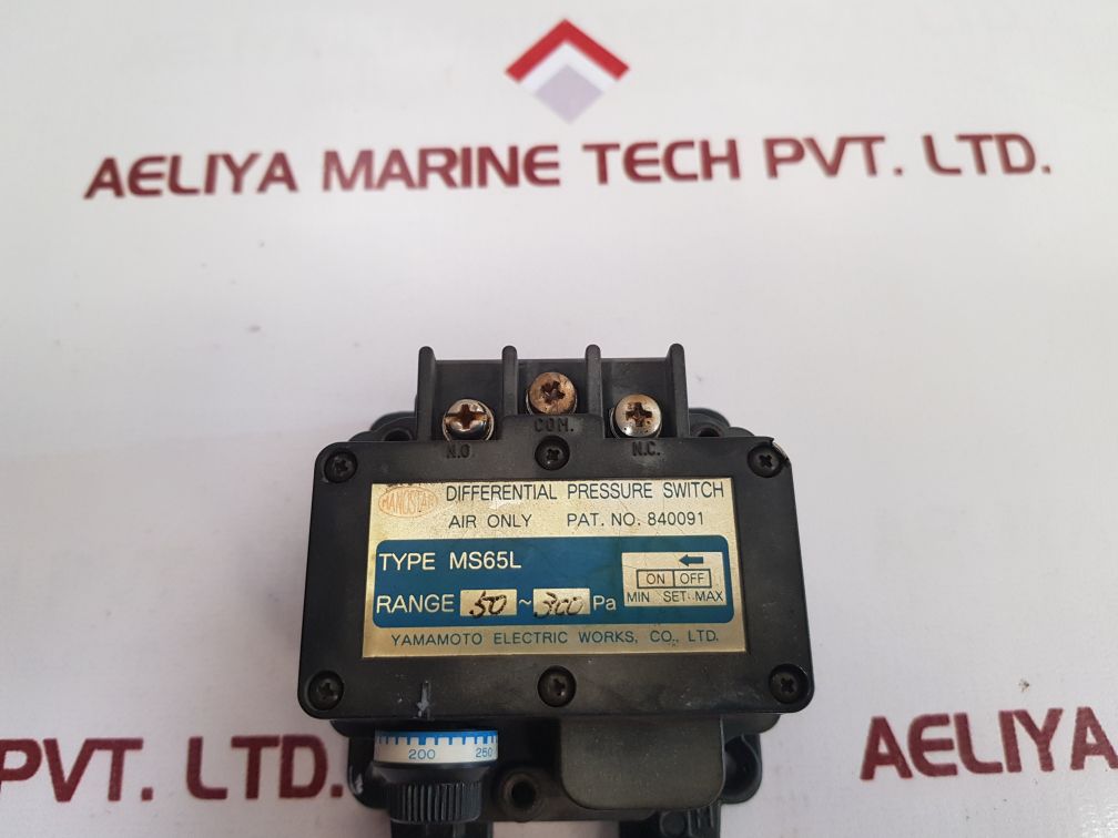 Yamamoto Electric Ms65L Differential Pressure Switch 50~ 300Pa - Aeliya Marine Tech