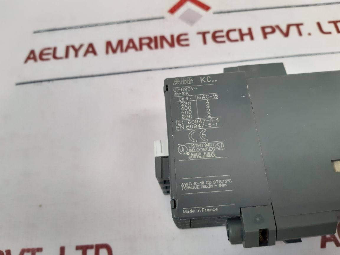 Abb Kc40E Contactor Relay - Aeliya Marine Tech