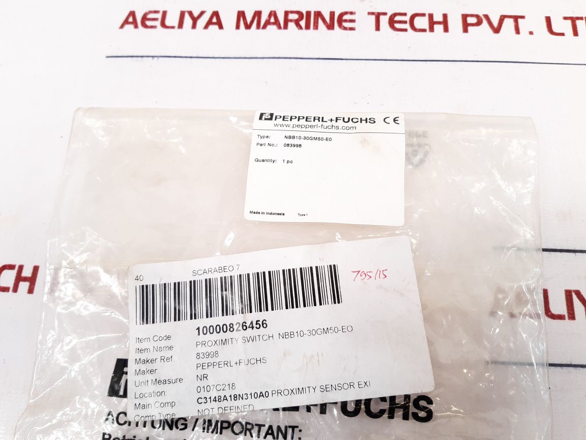 Pepperl+Fuchs Nbb10-30Gm50-e0 Proximity Switch New - Aeliya Marine Tech