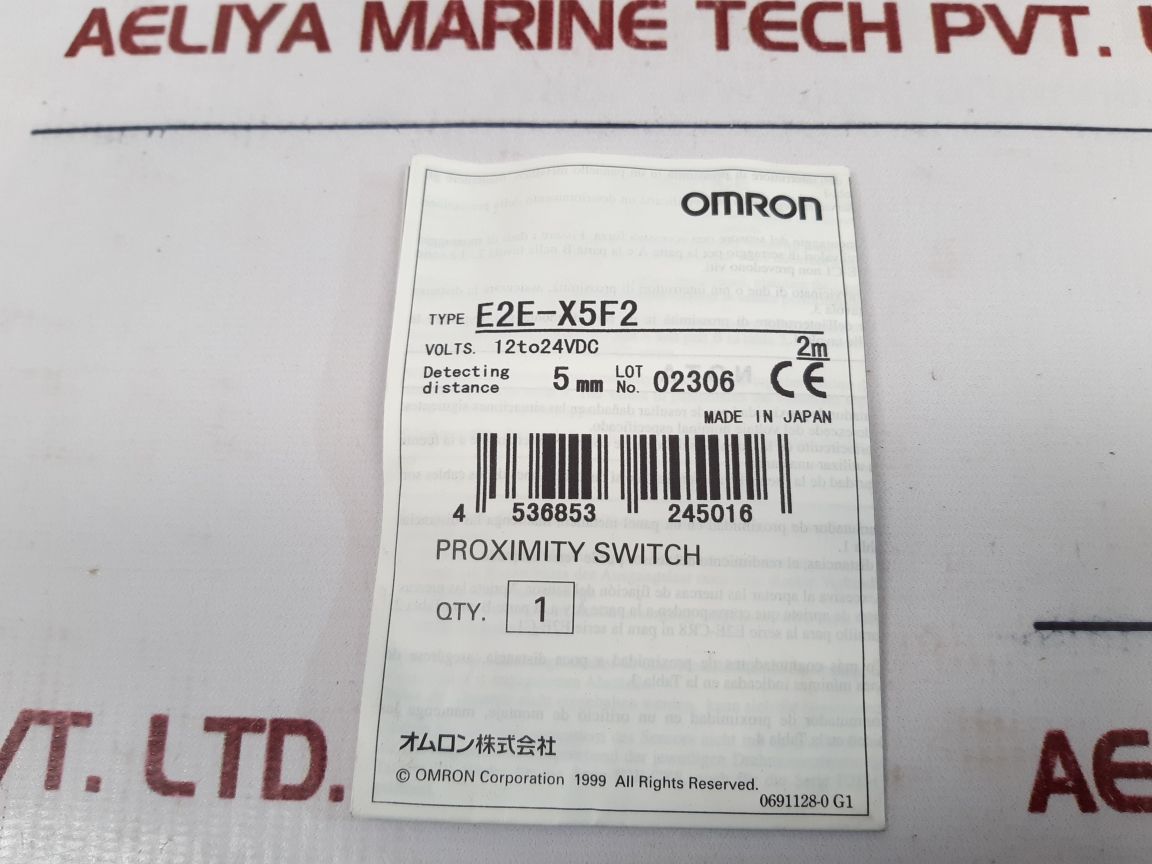 Omron E2E-x5F2 Proximity Switch With 2M Cable - Aeliya Marine Tech