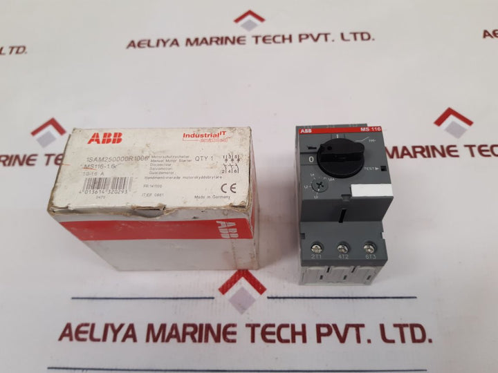 Abb Ms 116 Circuit Breaker 1Sam250000R1006 Manual Motor Starter