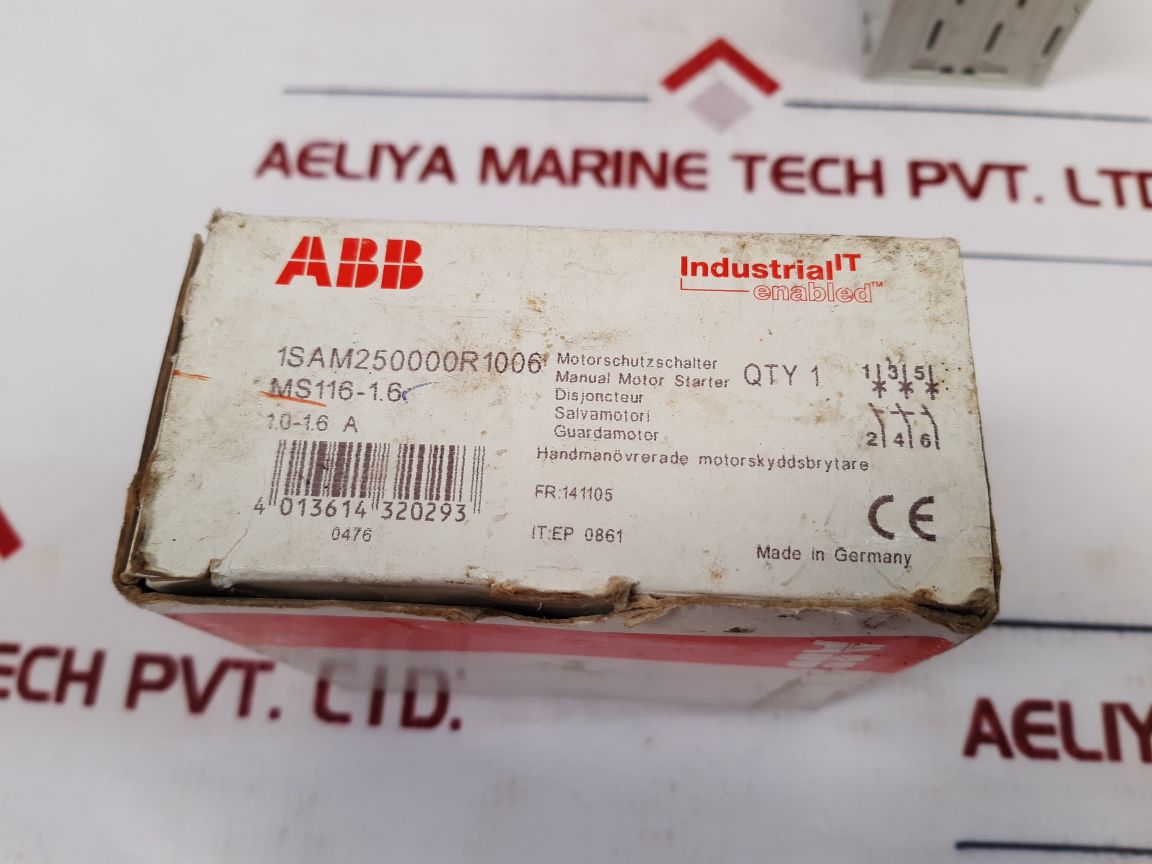 Abb Ms 116 Circuit Breaker 1Sam250000R1006 Manual Motor Starter 15-23A - Aeliya Marine Tech