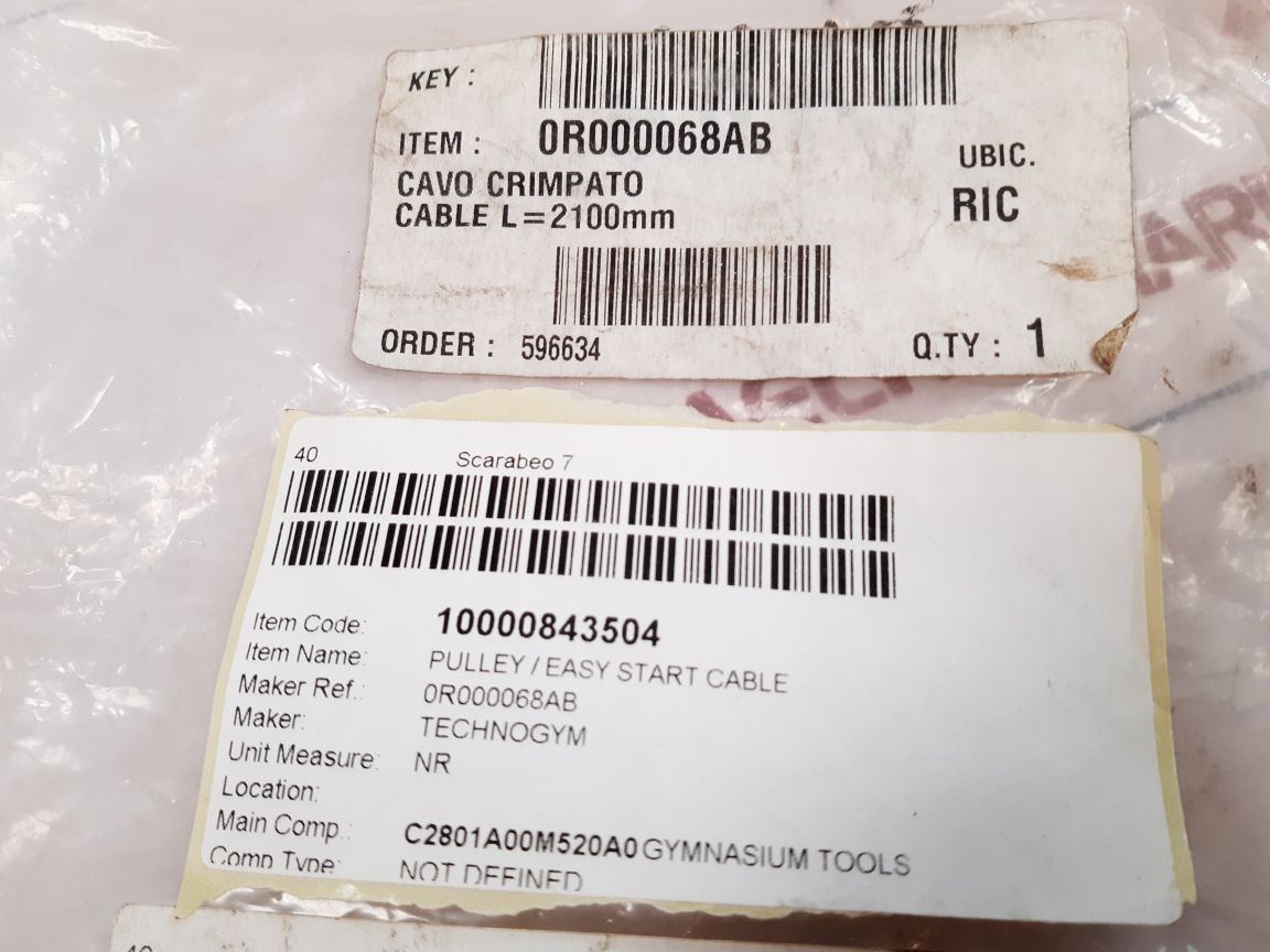 Technogym 0R000068AB Easy Start Cable, 10000843504 - Aeliya Marine Tech