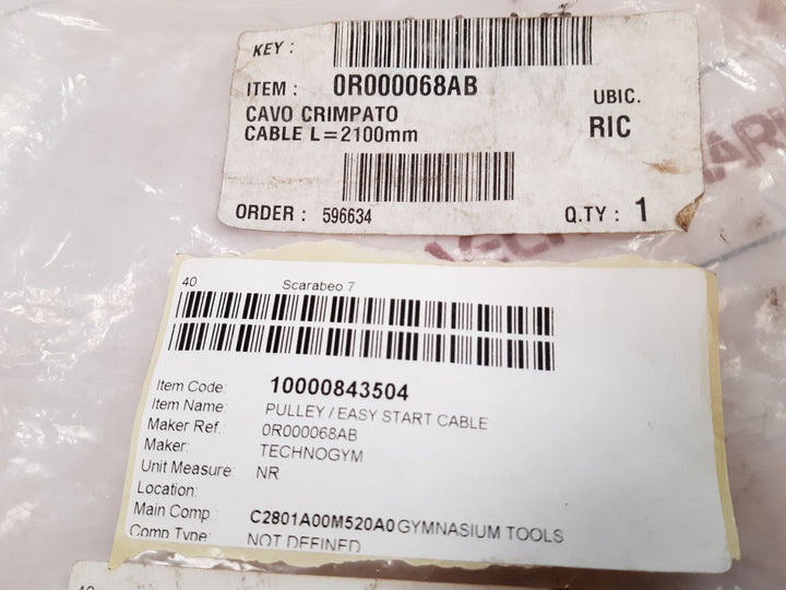 Technogym 0R000068AB Easy Start Cable, 10000843504