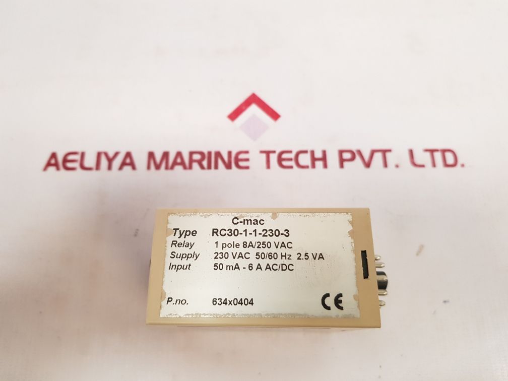 C-mac Rc30/Rv 30 Ac/Dc Current Relay - Aeliya Marine Tech