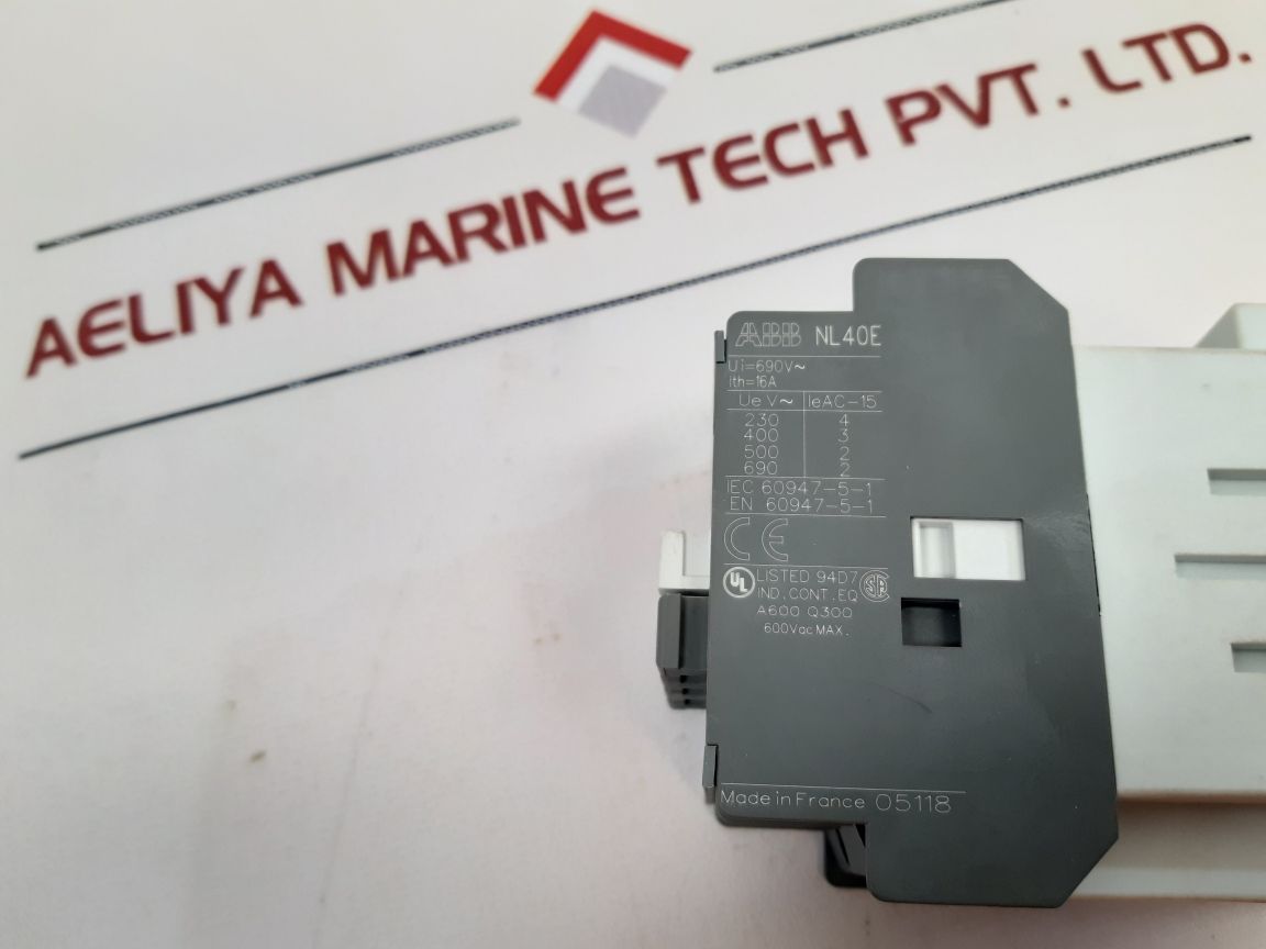 Abb Nl40E Contactor Relay 1Sbh143001R8140 - Aeliya Marine Tech